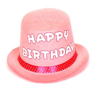 생일신사모자-핑크  생일모자/생일파티용품/생일고깔/이벤트용품